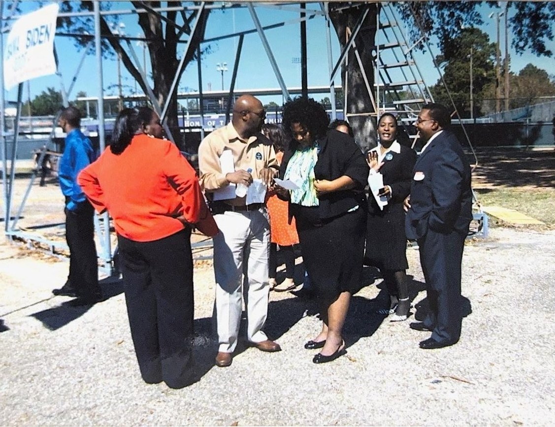 Cloyd Benjamin during community outreach at a public gathering