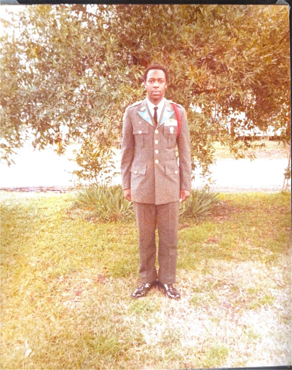 Young Cloyd Benjamin in uniform