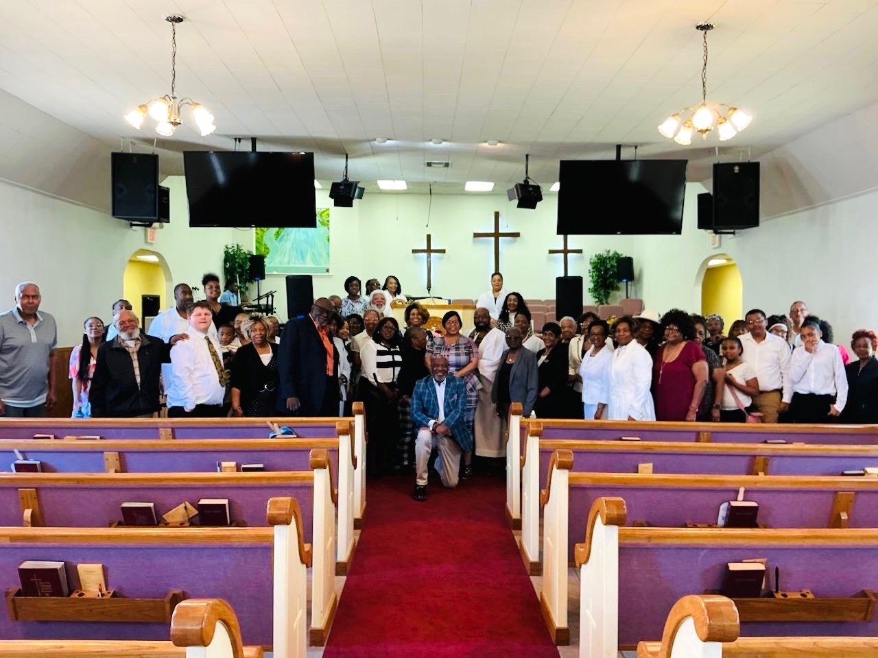 Cloyd Benjamin with the First Baptist Church on Amulet congregation
